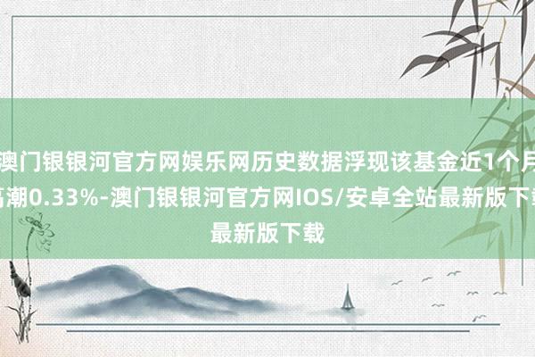 澳门银银河官方网娱乐网历史数据浮现该基金近1个月高潮0.33%-澳门银银河官方网IOS/安卓全站最新版下载